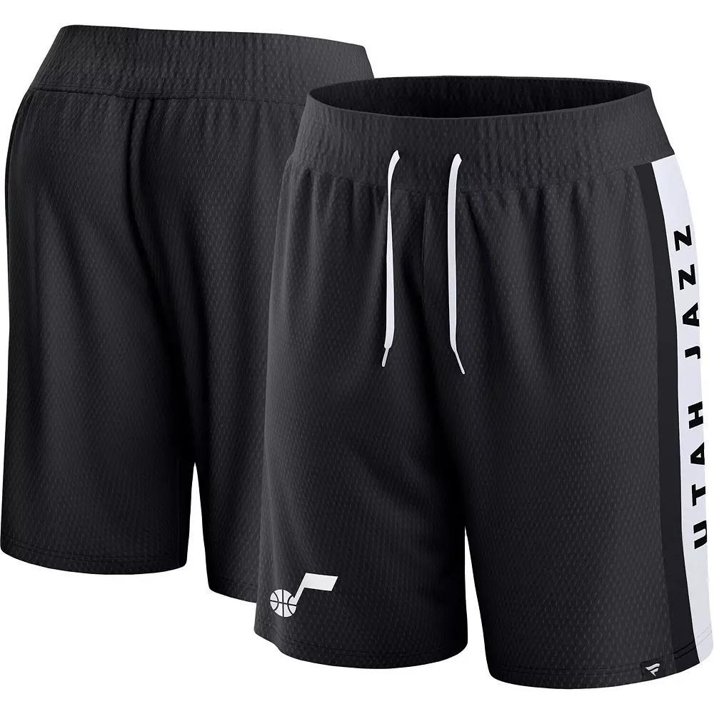 Men's Fanatics Branded Black Utah Jazz Referee Iconic Mesh Shorts,  Product Image