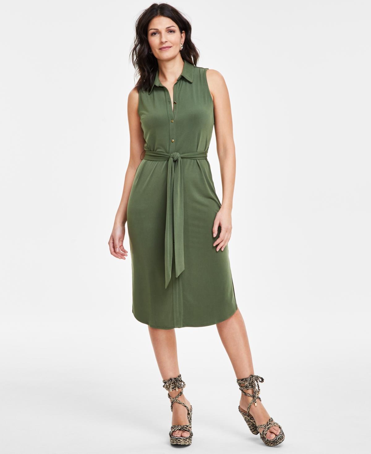 I.n.c. International Concepts Womens Sleeveless Printed Shirtdress, Created for Macys Product Image