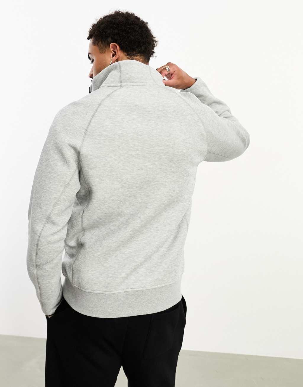 Nike Tech Fleece half zip sweatshirt in gray Product Image