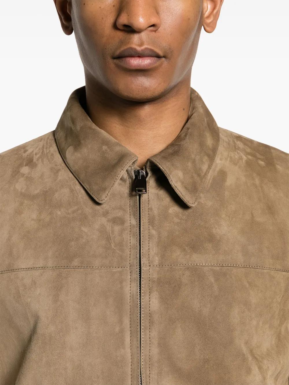 panelled suede jacket Product Image