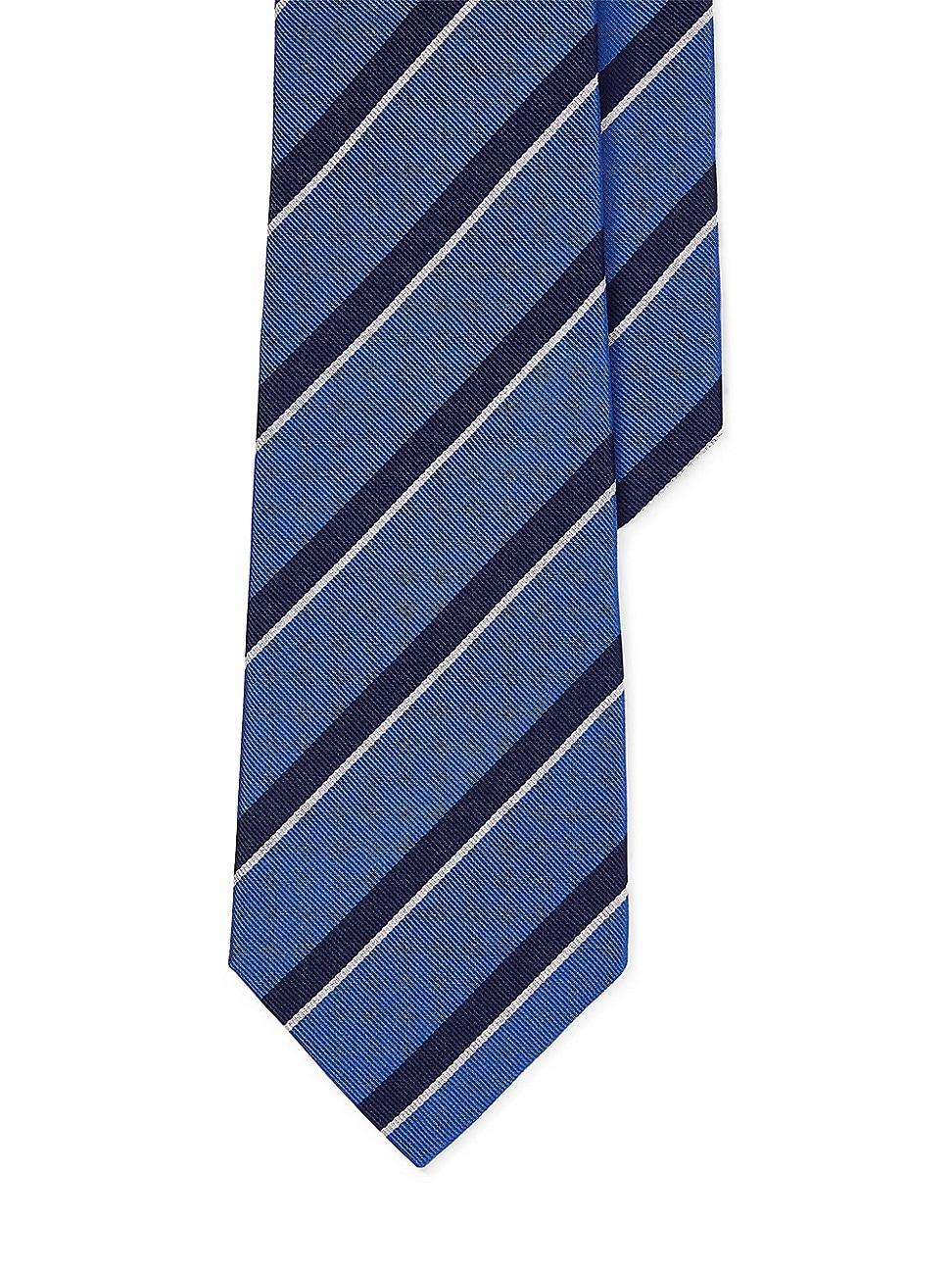 Mens Striped Silk Tie Product Image