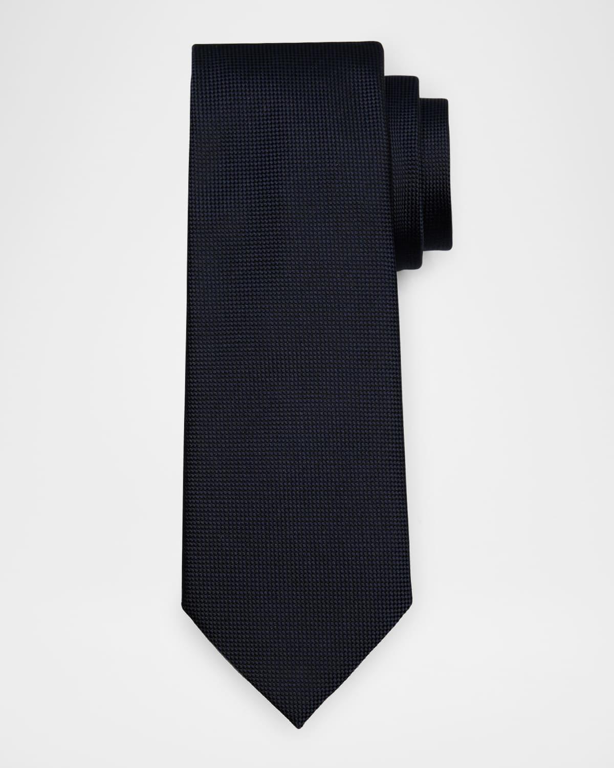 Men's Solid Pindot Silk Tie Product Image