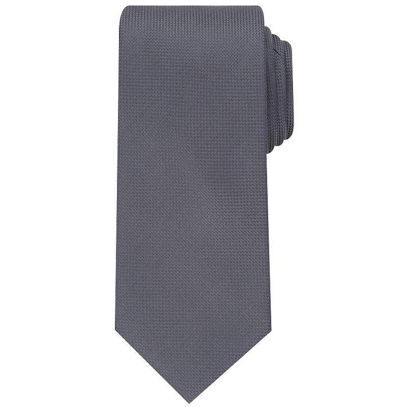 Mens Bespoke Solid Sateen Tie, Grey Sateen Product Image