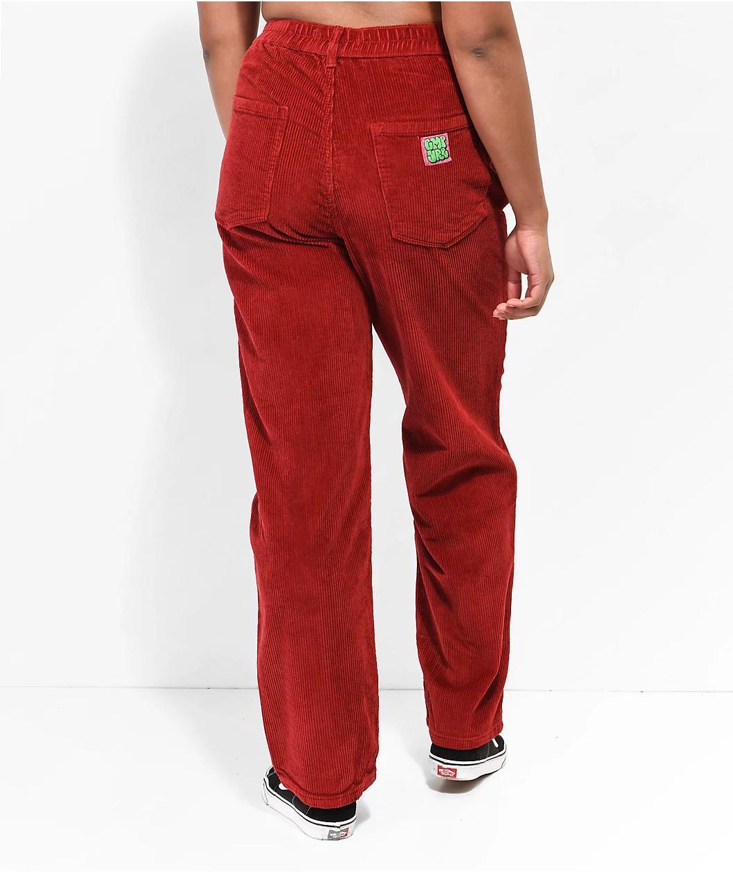 Empyre Tori Pleated Wine Corduroy Skate Pants Product Image