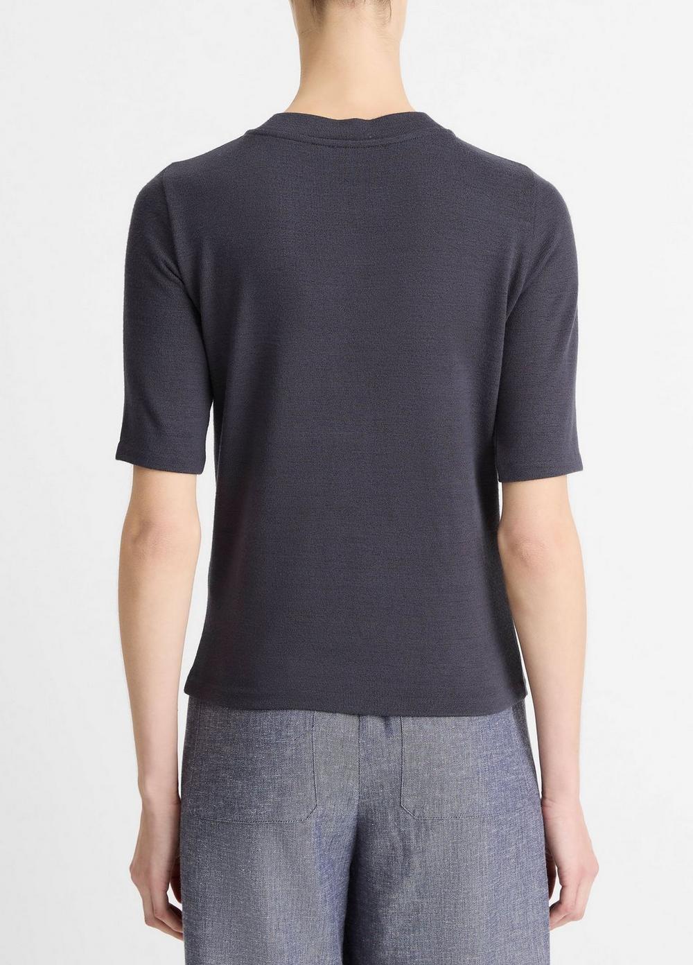 Jersey Elbow-Sleeve Henley Product Image