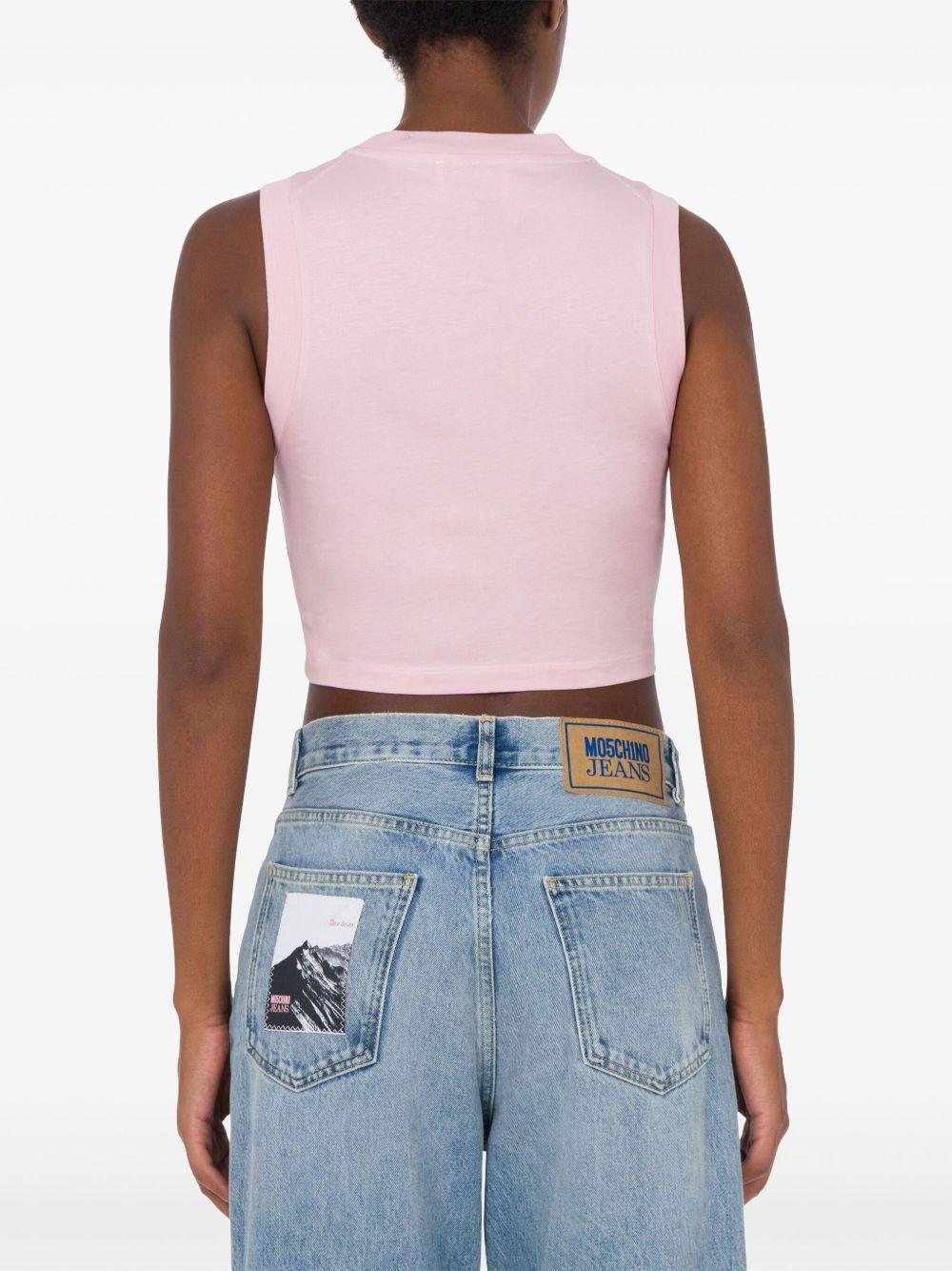 logo-print cropped top Product Image