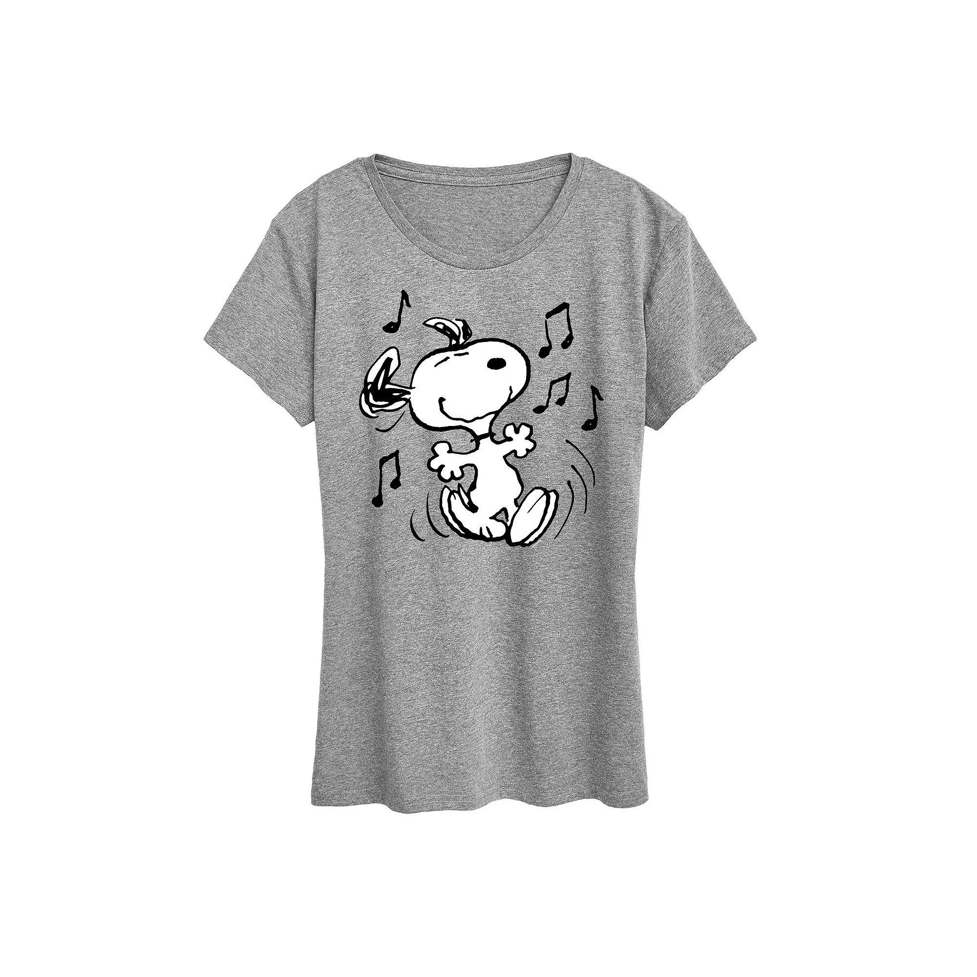 Women's Peanuts Snoopy Dancing Graphic Tee,  Product Image
