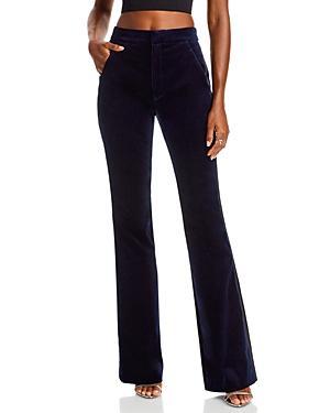 Sophie II Mid-Rise Straight Velvet Pants Product Image