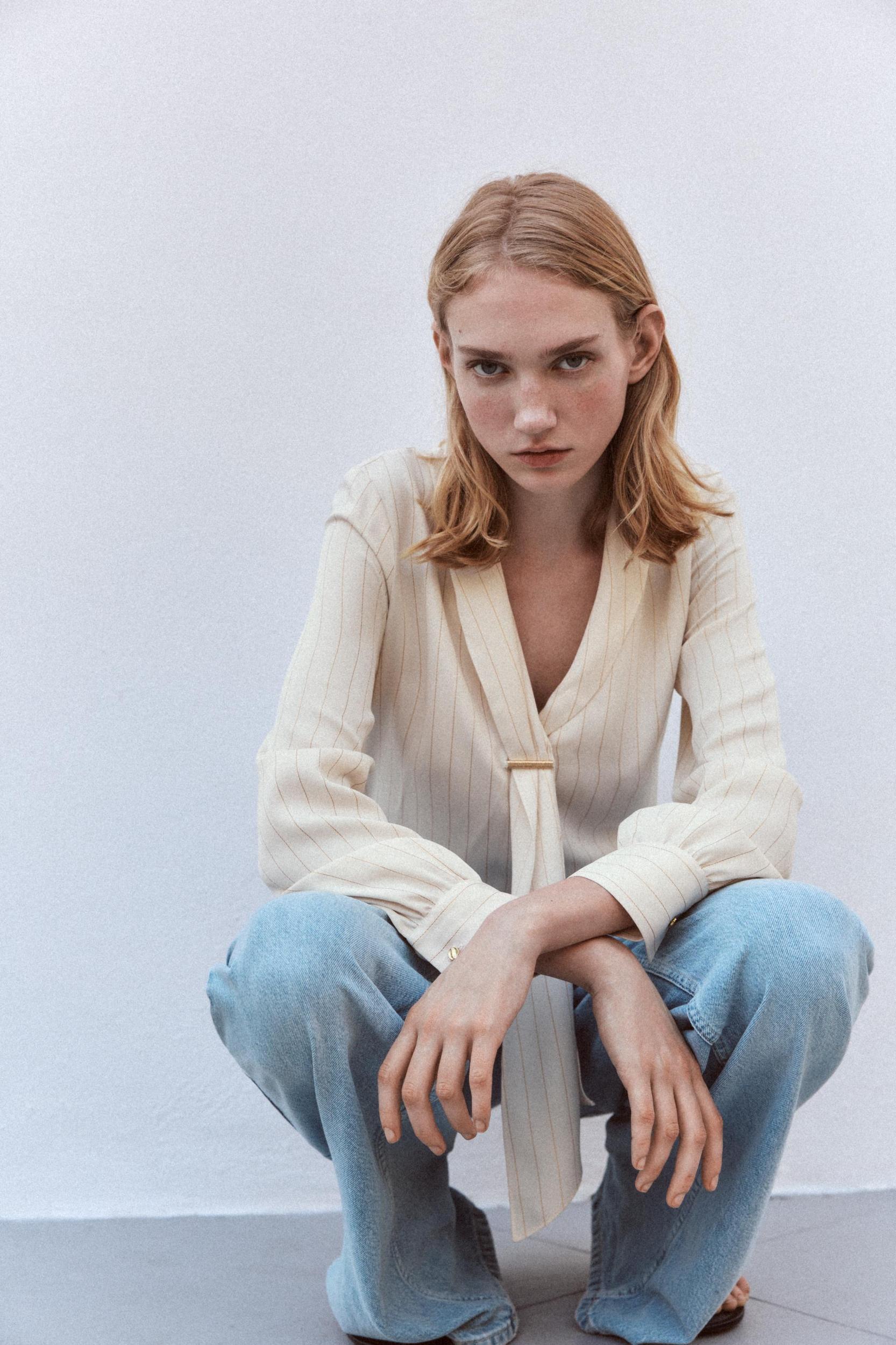 STRIPED SHIRT WITH APPLIQUÉ Product Image