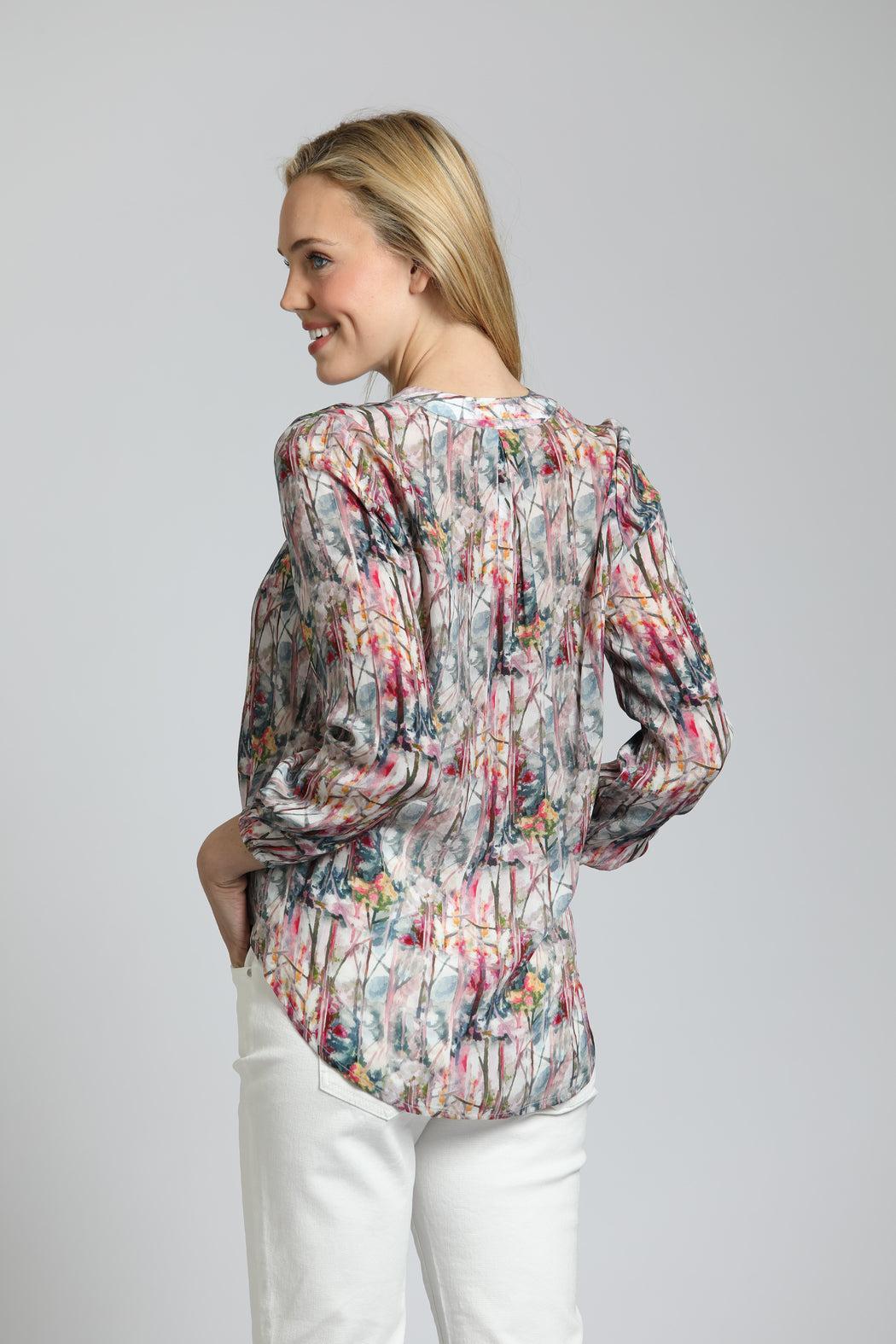 Crossover Twigs Silky Blouse Product Image