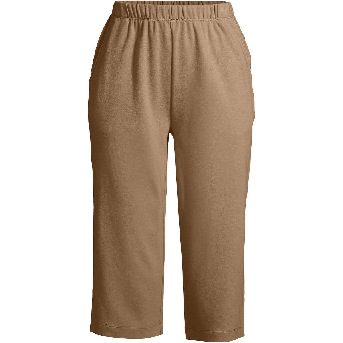 Womens Lands End Sport High Waist Pull-On Capri Pants Product Image