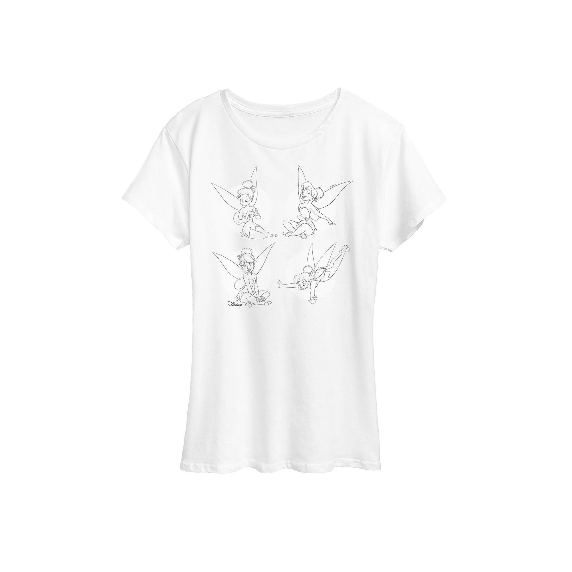 Disney's Tinker Women's Bell Pose Grid Graphic Tee, Girl's,  Product Image