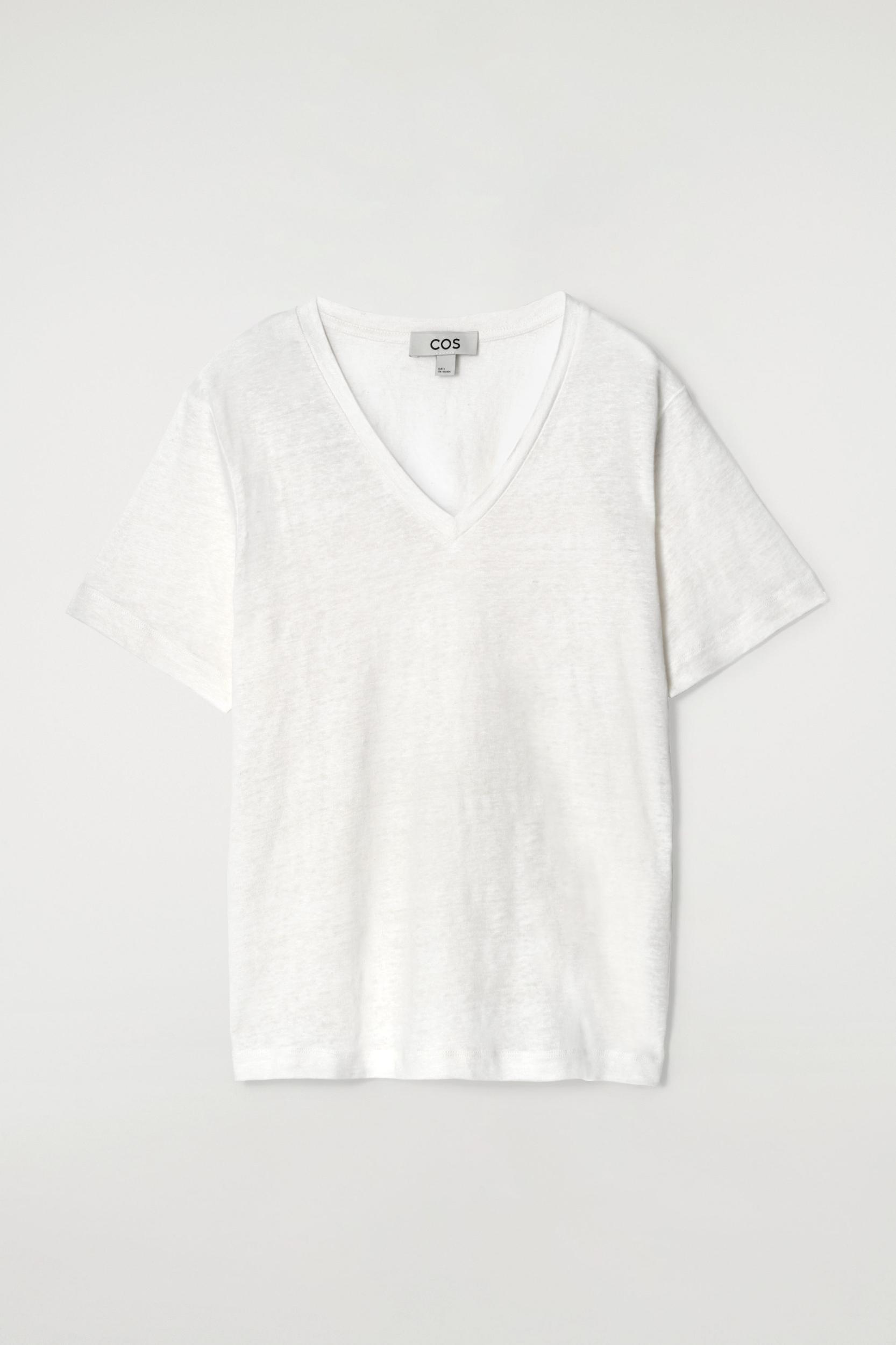 VNECK LINEN TSHIRT Product Image
