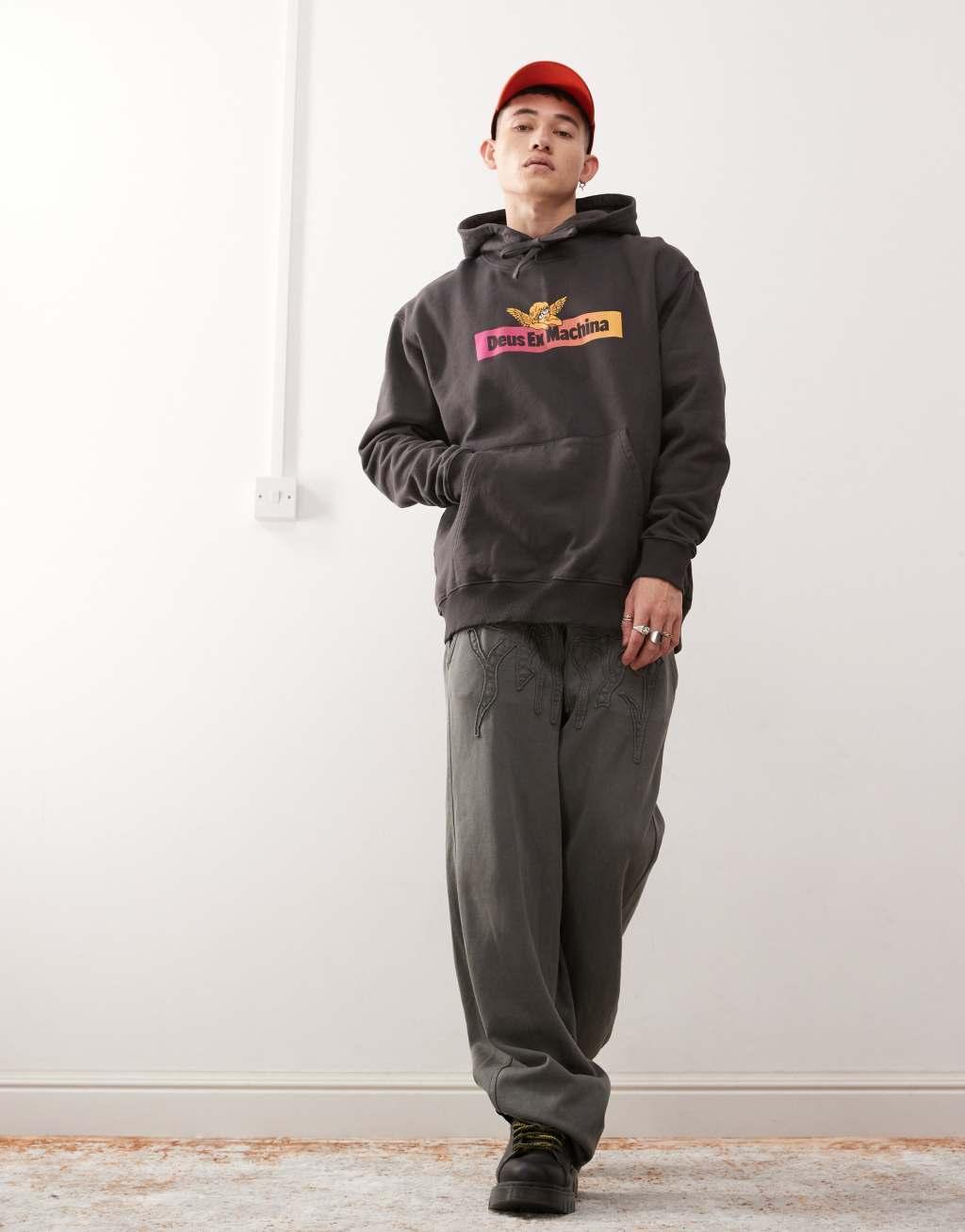 Deus Ex Machina angel energy hoodie in black Product Image