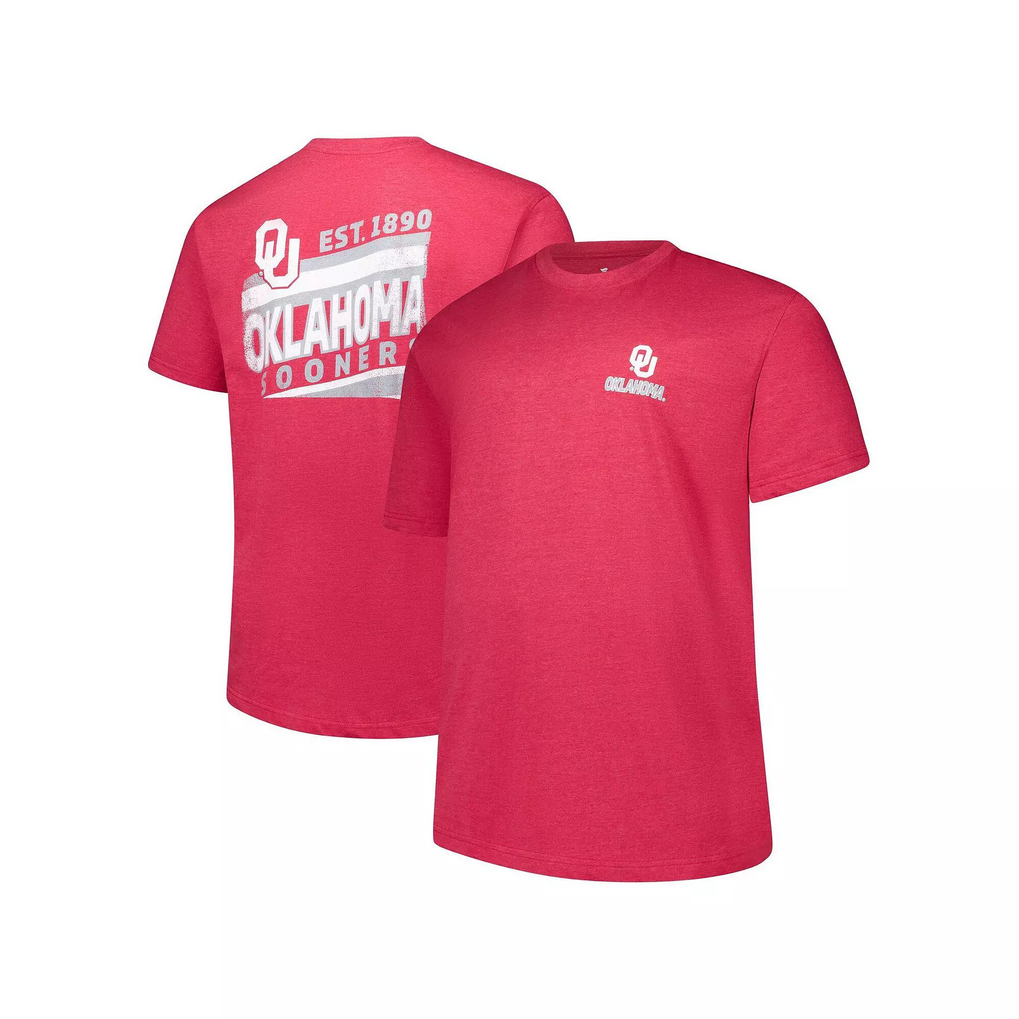 Men's Fanatics Crimson Oklahoma Sooners Ideal Faded Big & Tall T-Shirt, Size: 5XB, Red Product Image