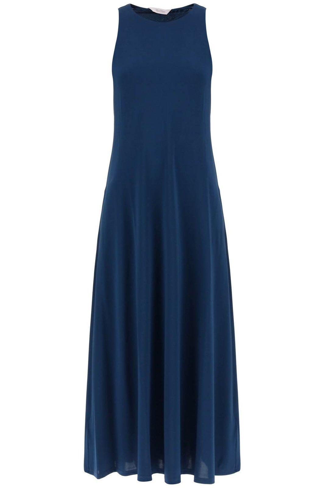 MAX MARA Supremo Jersey Sleeveless Dress In Blue Product Image