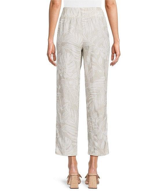 Investments Natural Palm Pull-On Straight Leg Ankle Pants Product Image