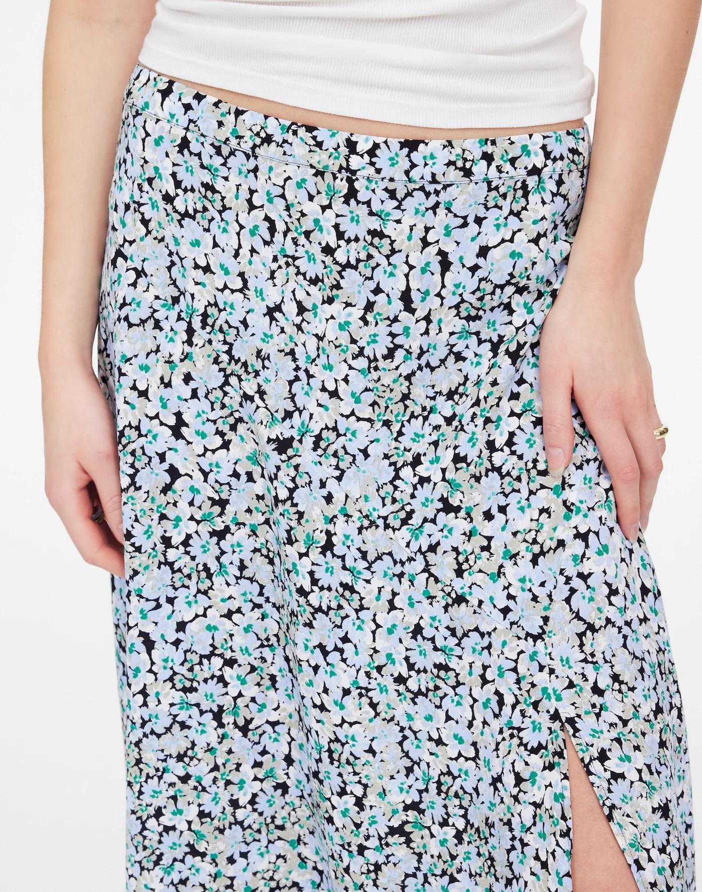 Midi Slip Skirt in Floral Product Image