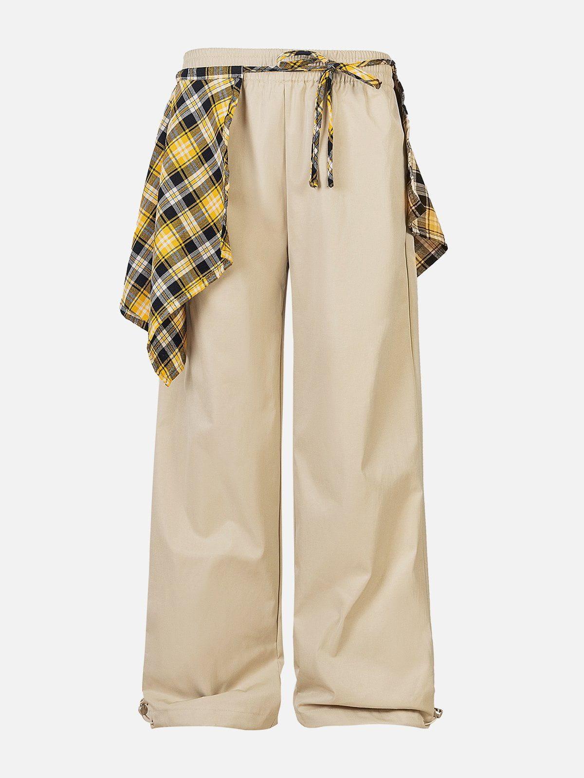 Aelfric Eden Detachable Plaid Baggy Pants Product Image