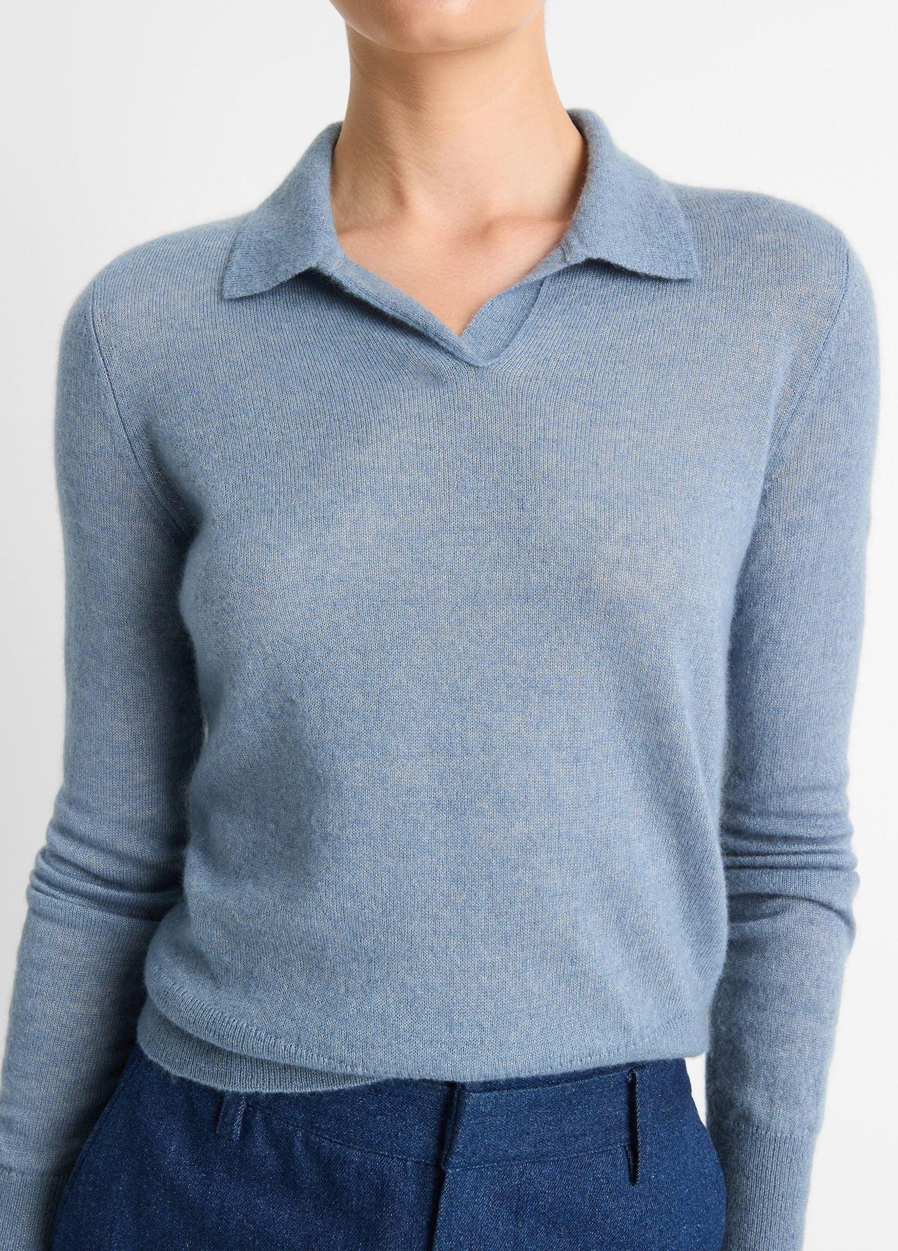 Wool-Blend Polo Sweater Product Image