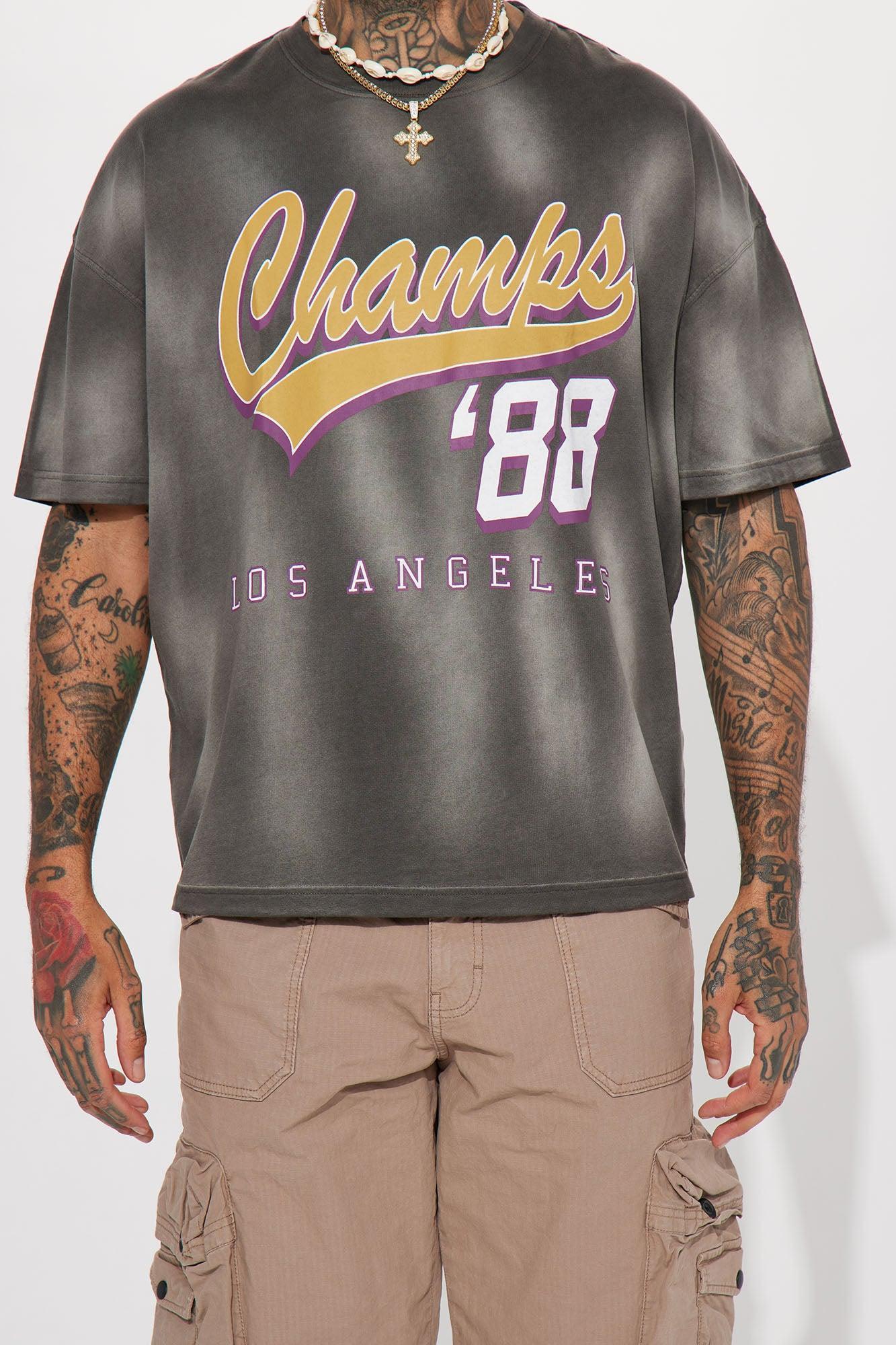 Eighty Eight Champs Oversized Short Sleeve Tee - Grey Product Image