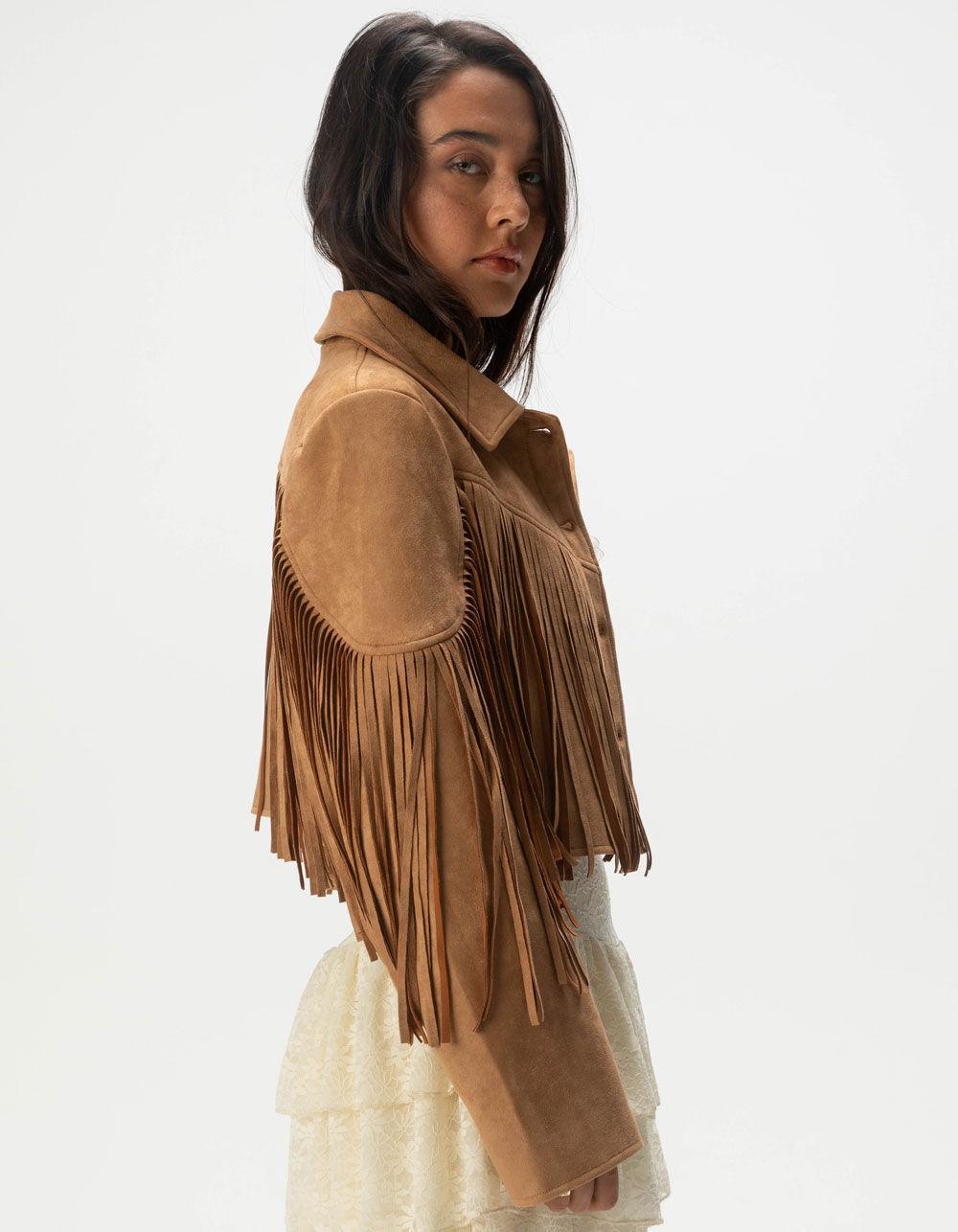 WEST OF MELROSE Fringe Womens Jacket Product Image