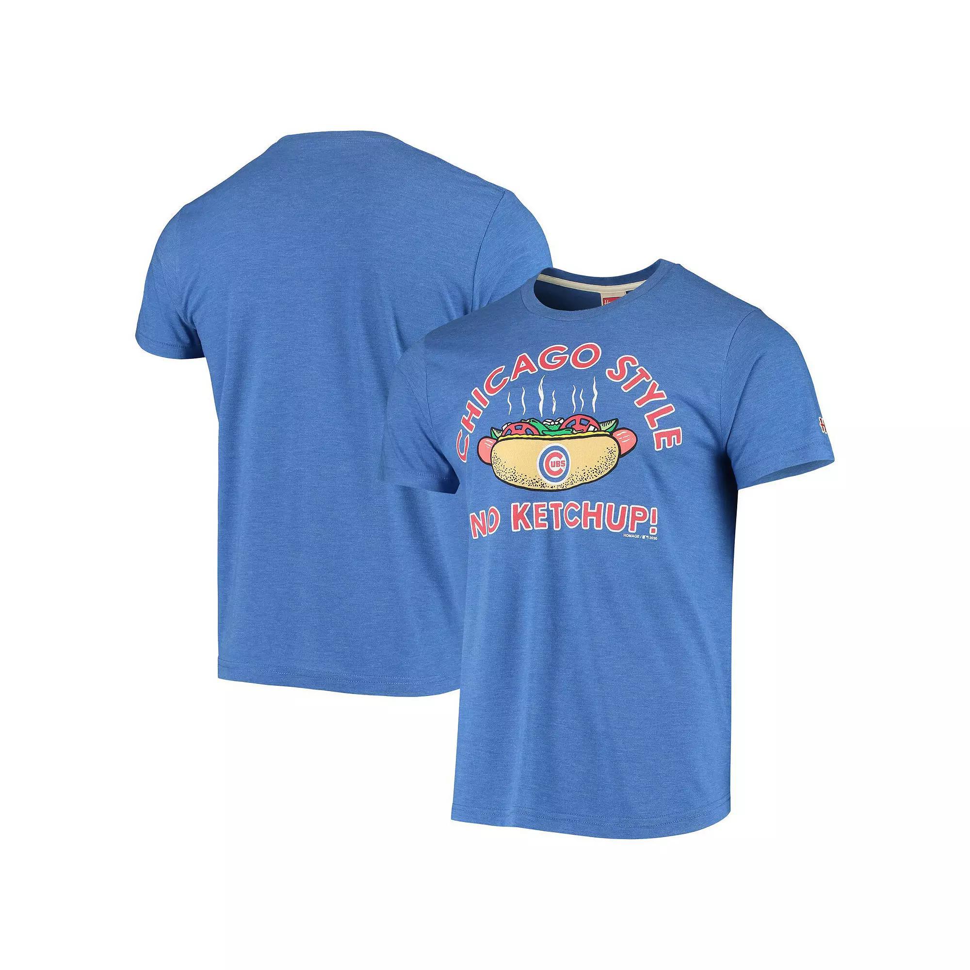 Men's Royal Chicago Cubs Hyperlocal Tri-Blend T-Shirt, Size: Small, Blue Product Image