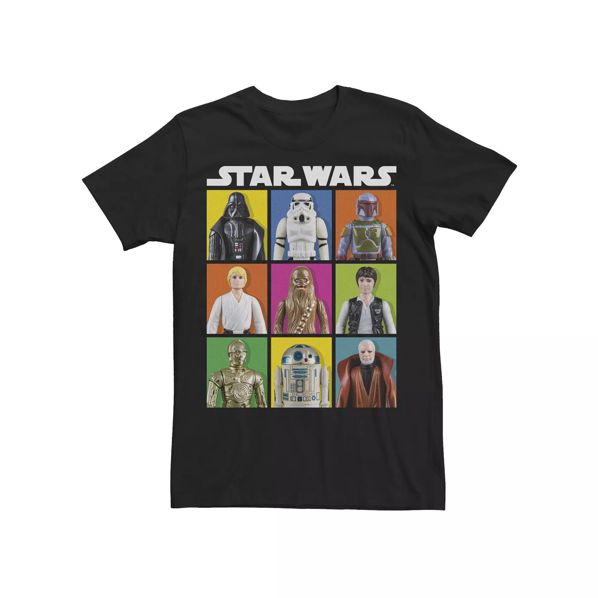 Men's Star Wars Group Shot Toy Box Panels Tee, Size: Large, Black Product Image