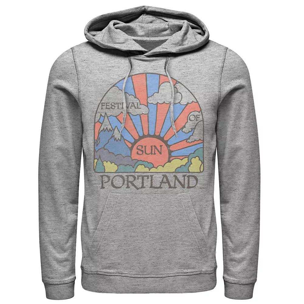 Men's Trendy Portland Sun Festival Vintage Hoodie,  Product Image