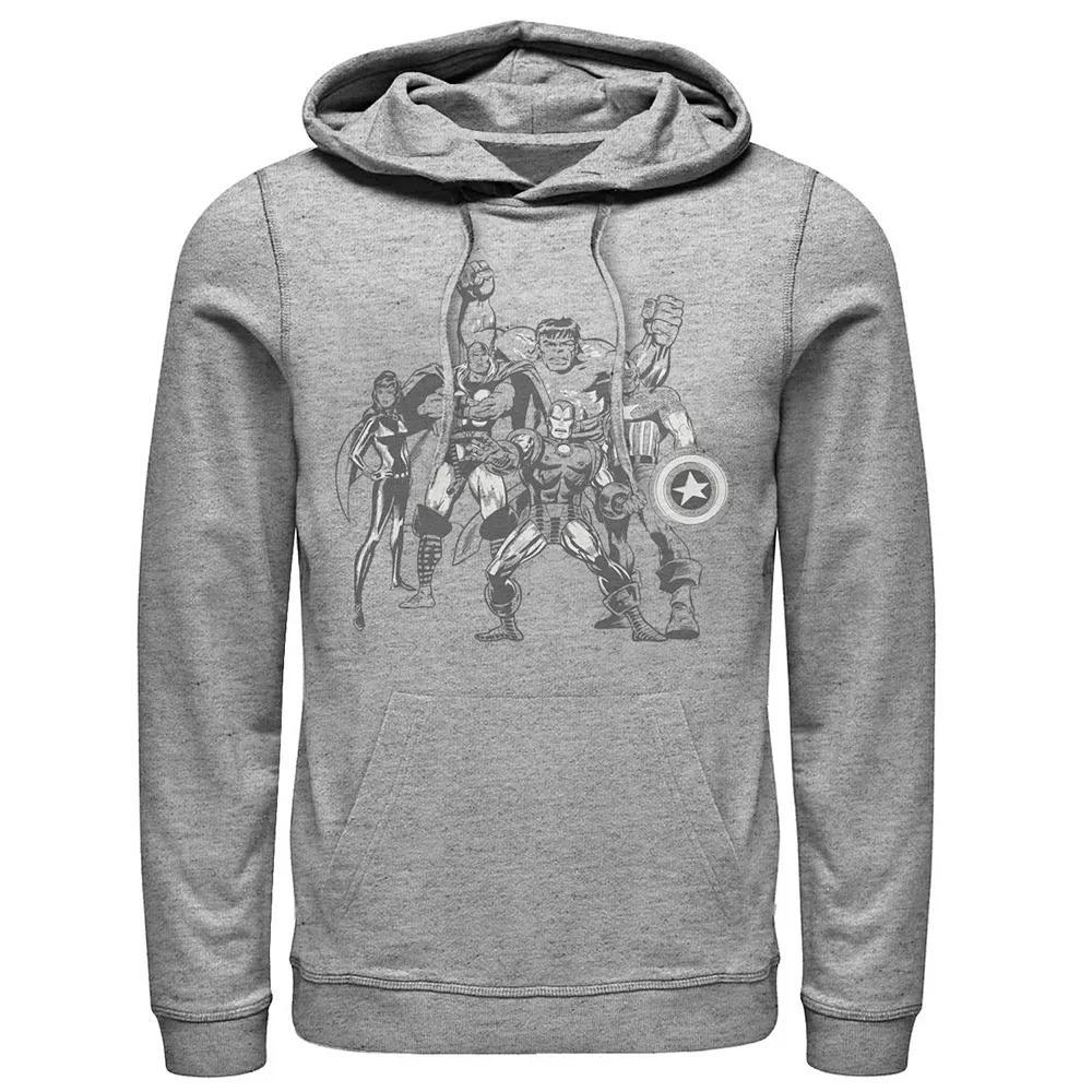 Men's Marvel The Avengers Retro Group Hoodie,  Product Image