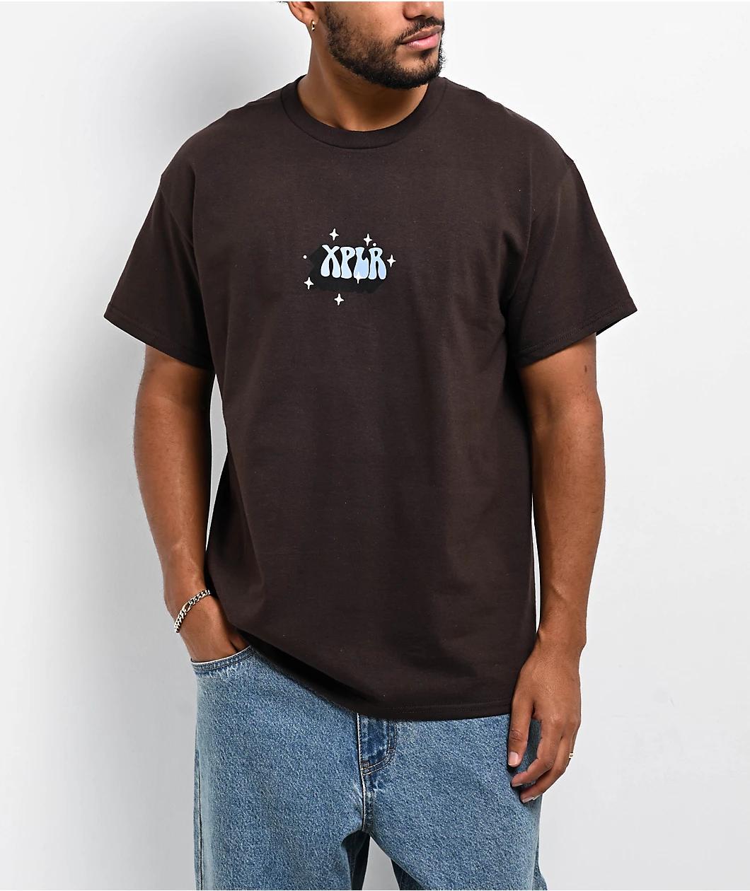 XPLR Currently Fighting Demons Crystal Ball Dark Brown T-Shirt Product Image