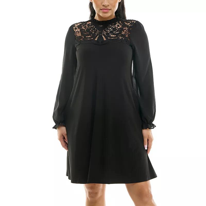 Womens Nina Leonard Chiffon Ruffle Dress Product Image