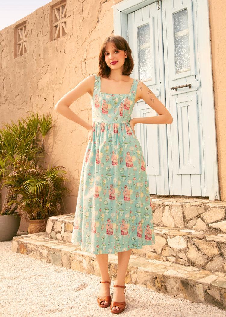 Squarely Charming Midi Dress Product Image
