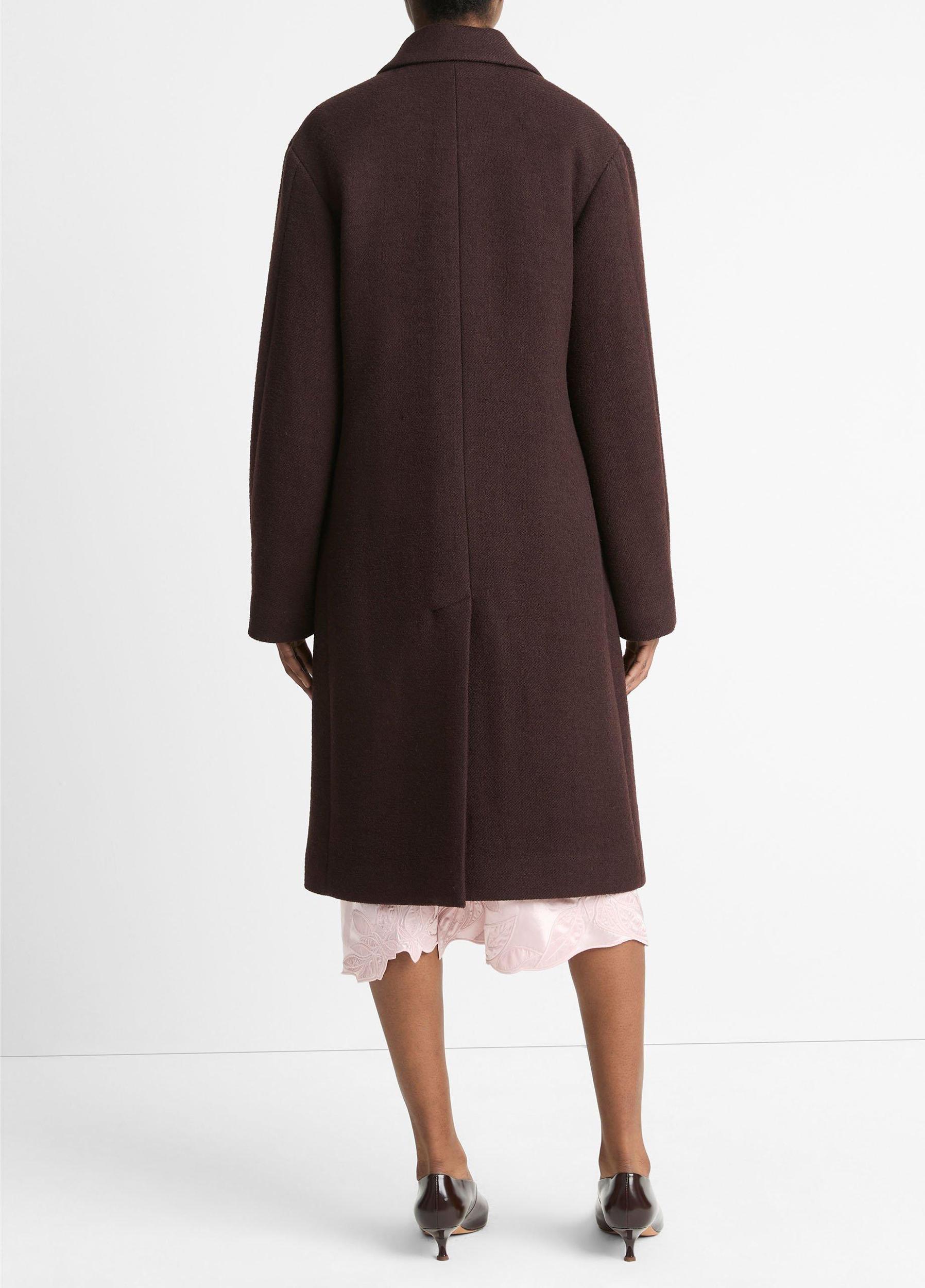 Textured Wool-Blend Double-Breasted Coat Product Image