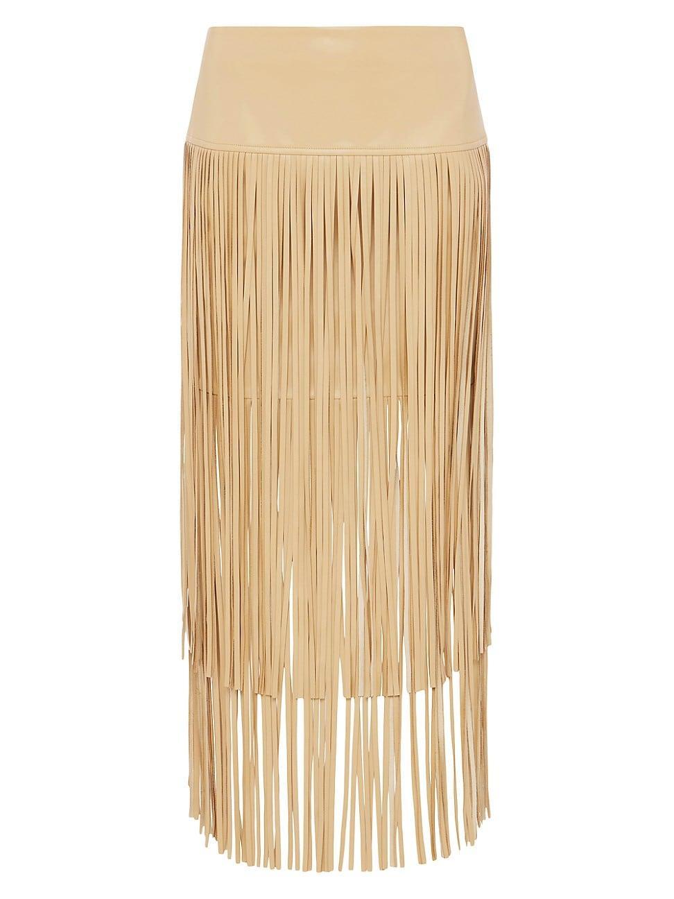 LAgence Karolina Tiered Fringe Midi Skirt Product Image