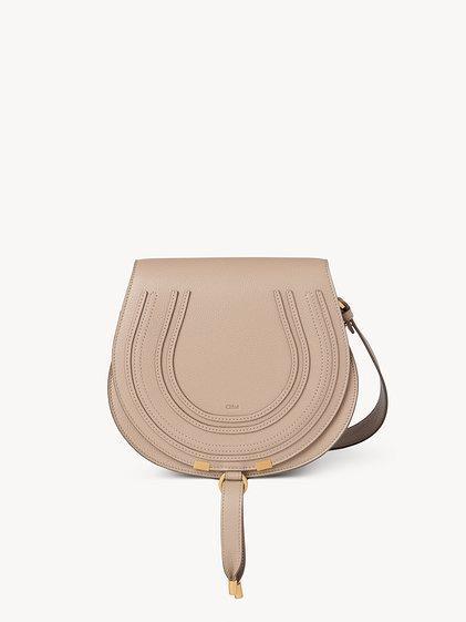 Marcie saddle bag in grained leather Product Image
