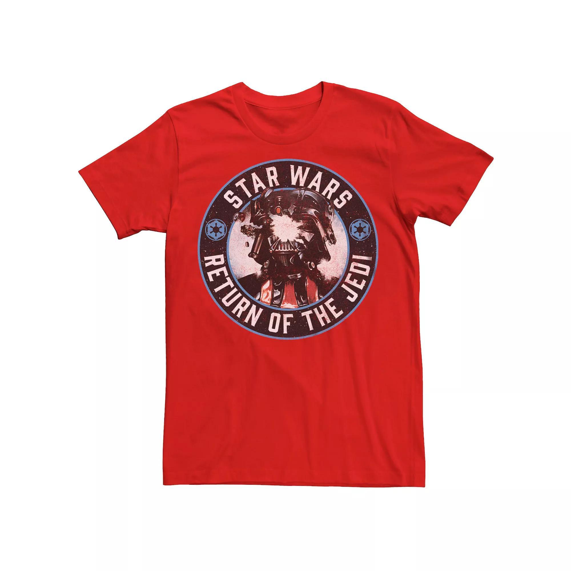 Men's Star Wars The Return Of The Jedi Vader Circle Stamp Tee, Size: Small, Red Product Image