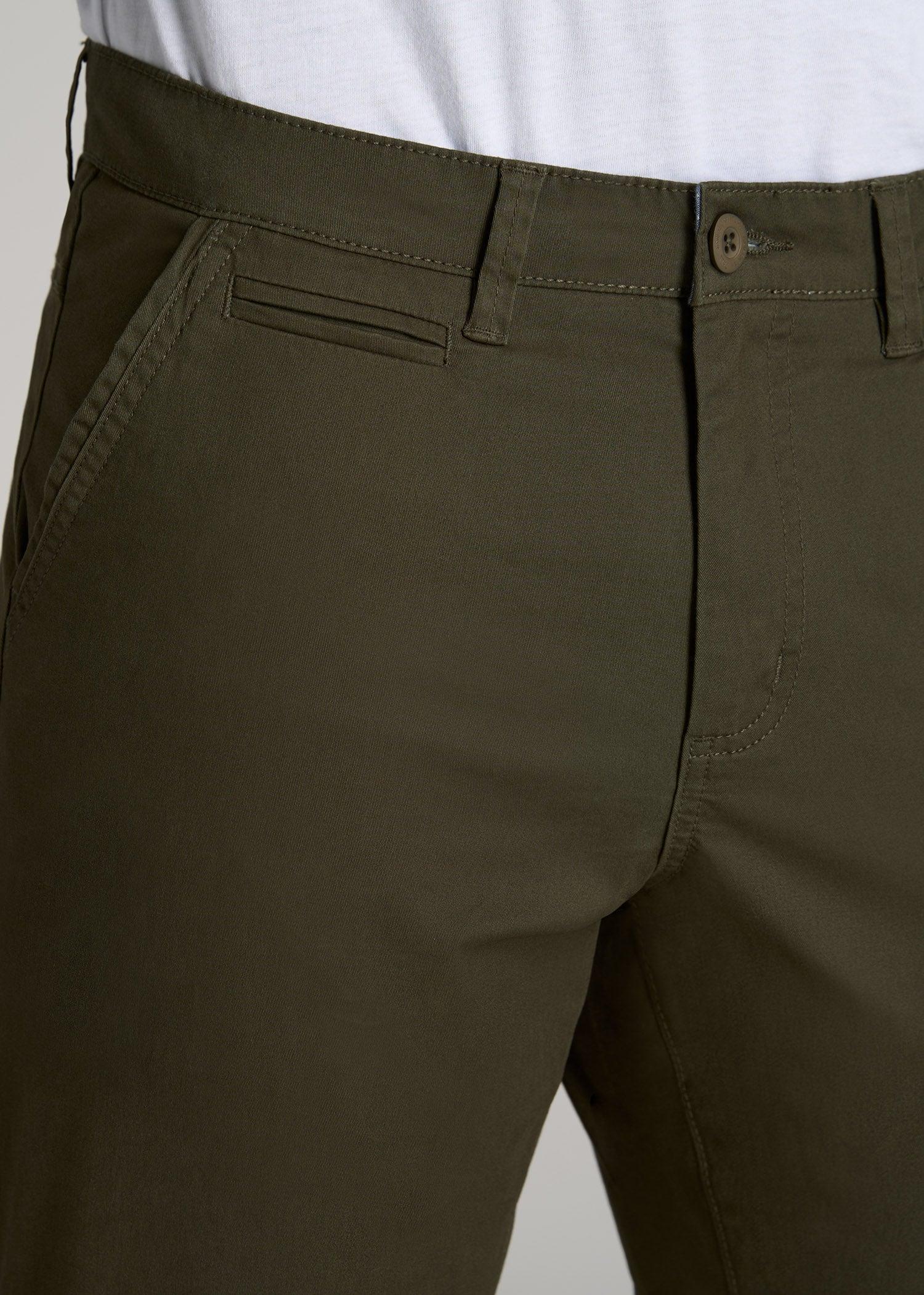 Carman TAPERED Chinos in Camo Green - Pants for Tall Men Product Image