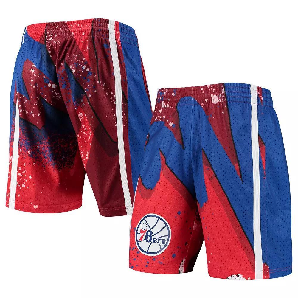 Men's Mitchell & Ness Red Philadelphia 76ers Hardwood Classics 1996 Hyper Hoops Swingman Shorts, Size: 2XL, 76r Red Product Image
