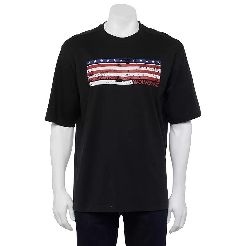 Mens Wolverine American Flag Graphic Tee Product Image