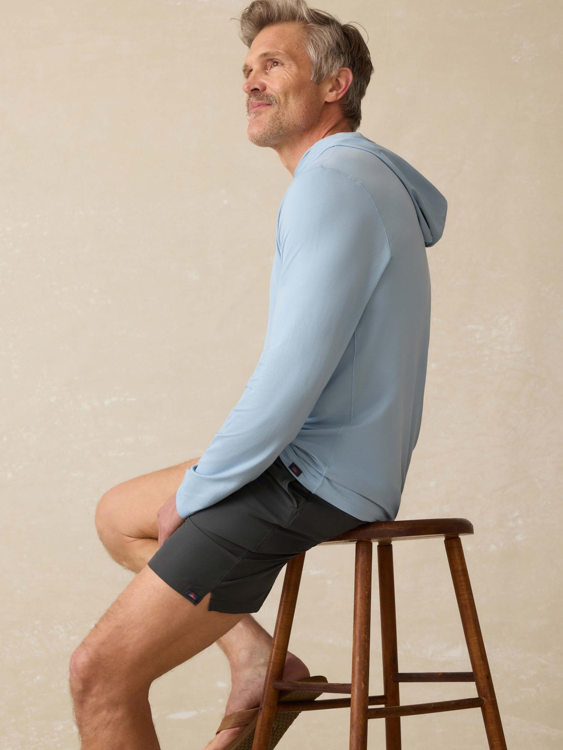 Shorelite UPF Hoodie - Blue Breeze Male Product Image