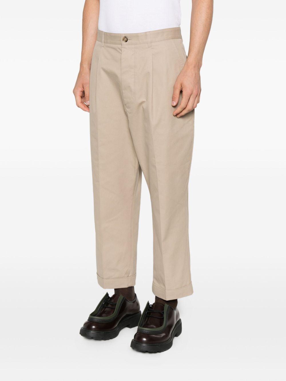 pleated cotton trousers Product Image