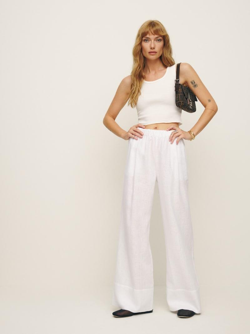 Petites Fernando Linen Wide Leg Pant Product Image