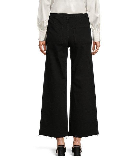 Antonio Melani Alexandra Twill High Rise Wide Leg Raw Hem Cropped Chino Pants Product Image