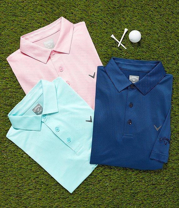 Callaway Fine Line Stripe Print Short Sleeve OptiDri™ Polo Shirt Product Image