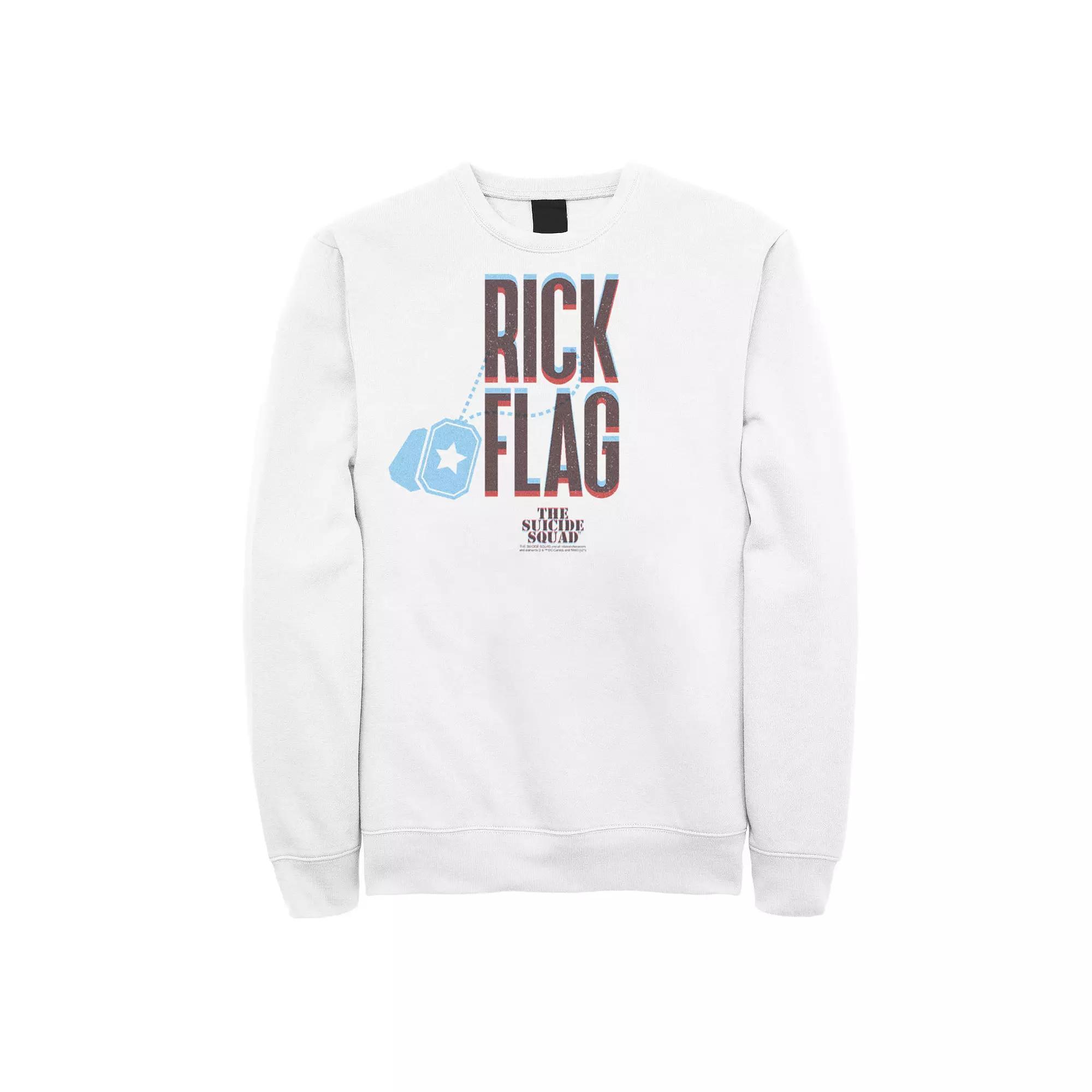 Men's The Suicide Squad Rick Flag Red And Blue Sweatshirt,  Product Image