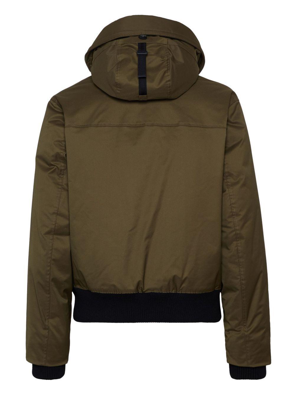 concealed logo-print padded jacket  Product Image
