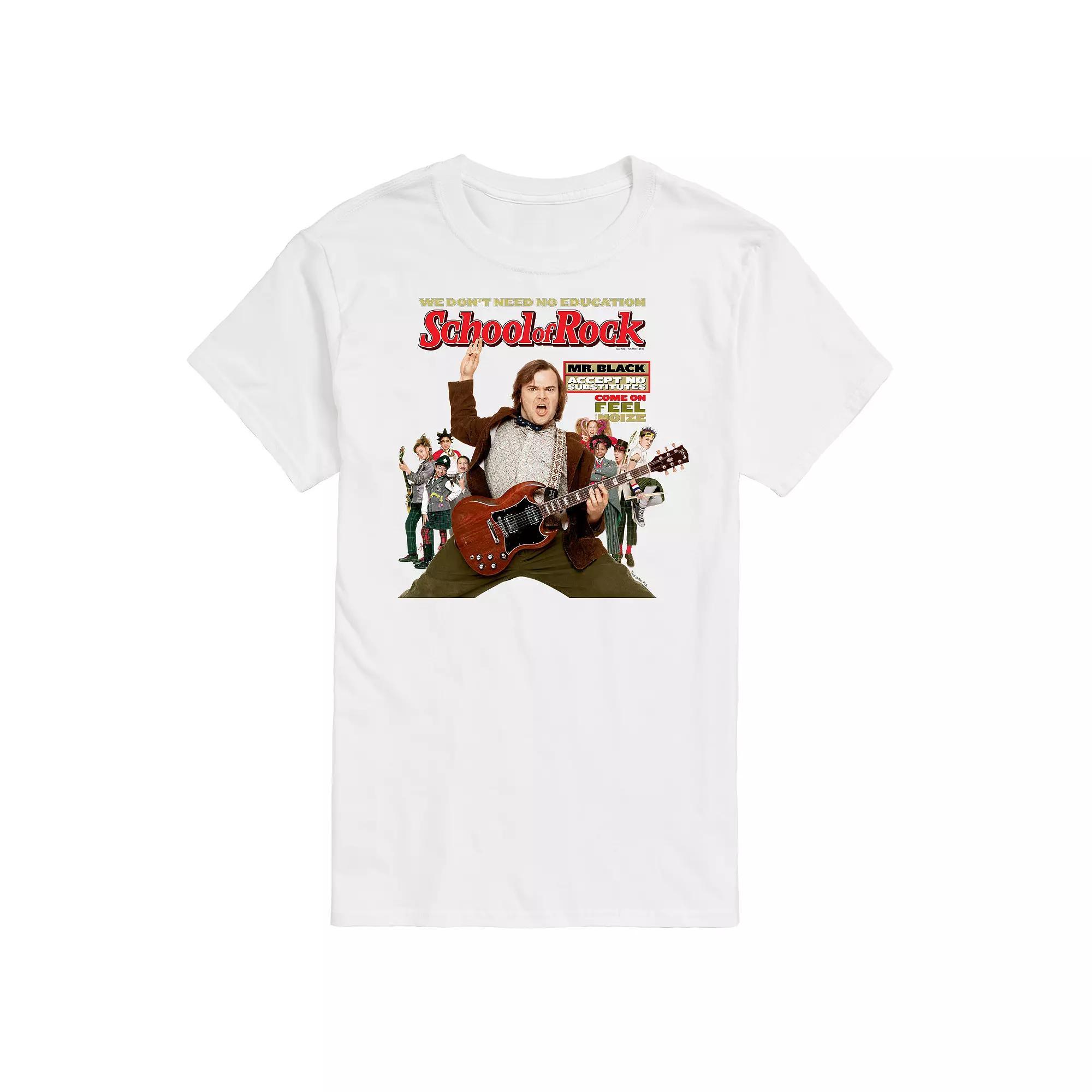 Men's School Of Rock Cover Graphic Tee, Size: XL, Black Product Image