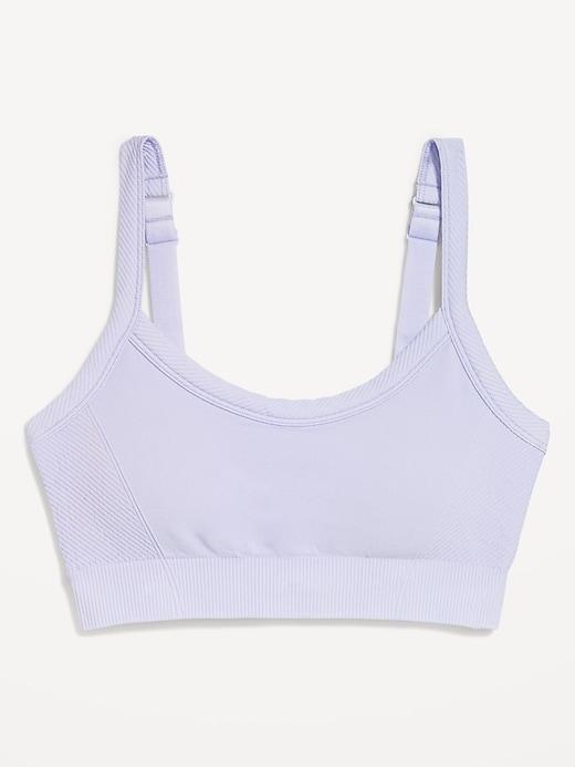 Light Support Seamless Ribbed Sports Bra Product Image