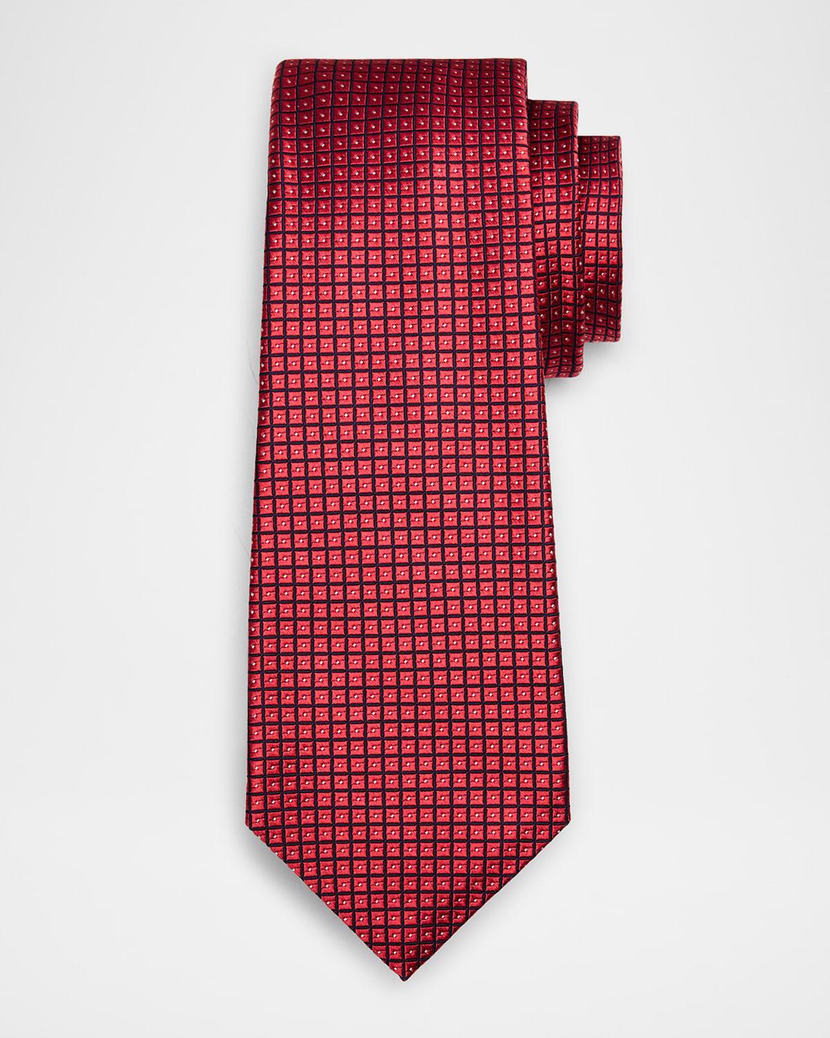 Men's Geometric Silk Jacquard Tie Product Image